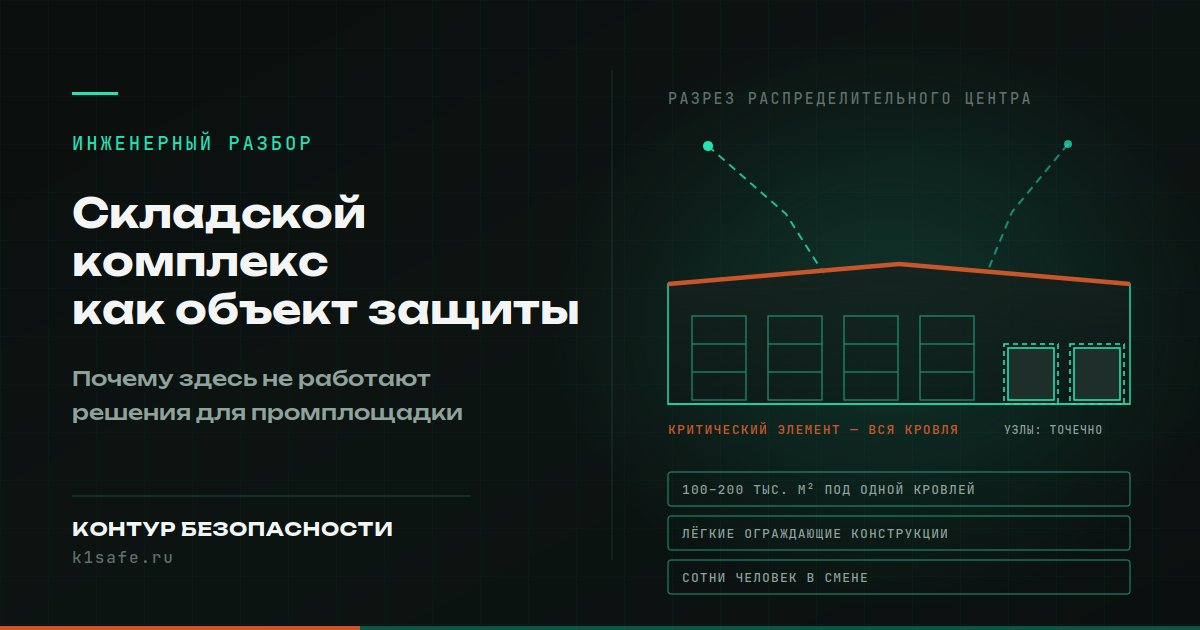 Складской комплекс как объект защиты от БПЛА: почему здесь не работают решения для промышленной площадки