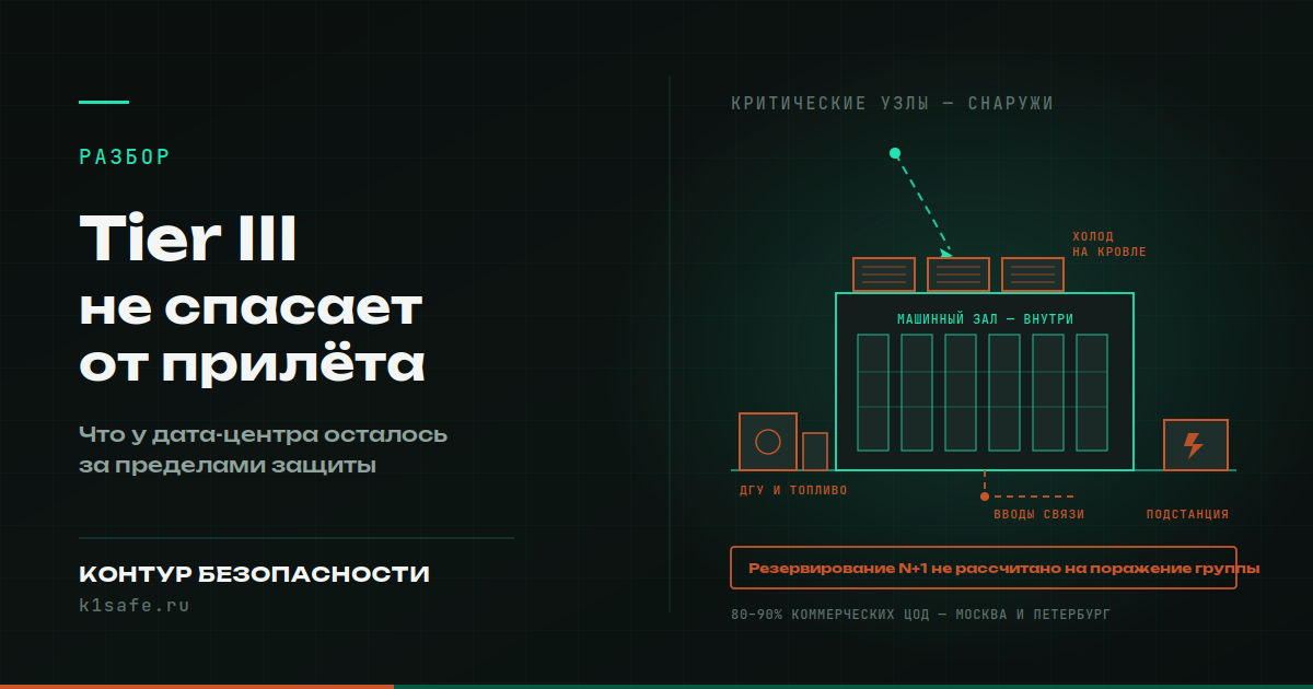 Дата-центр как объект защиты: почему Tier III не спасает от прилёта